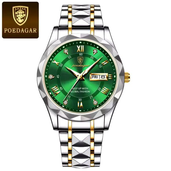 POEDAGAR 615 Premium (সিঙ্গেল লক) Men’s Watch-Green