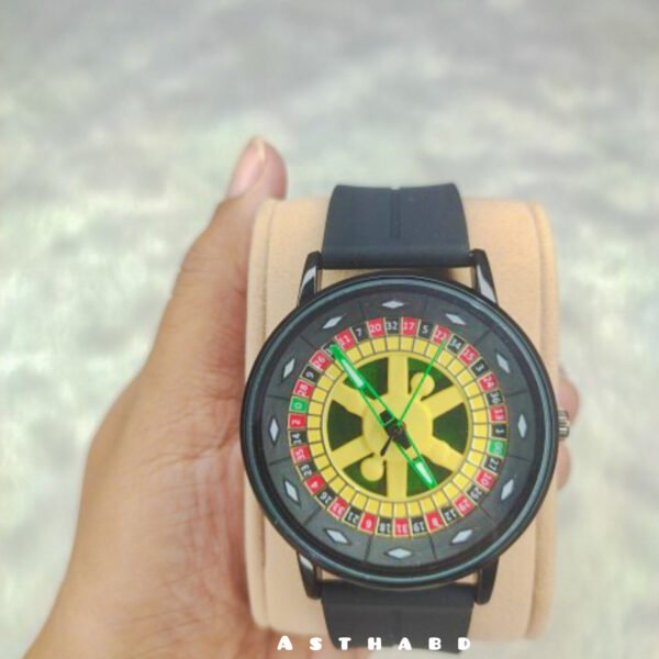 Luxury Casino Automatic Rotating Disk Men's Mechanical Watch-Black