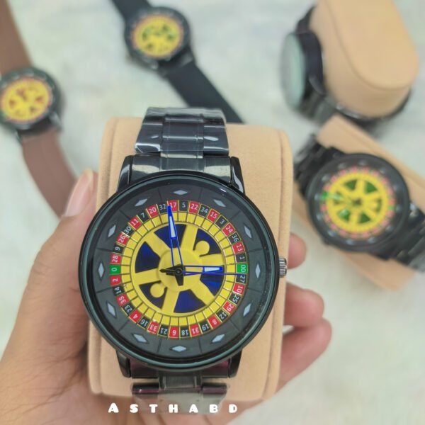 Luxury Casino Rotating Disk Men's Watch-Blue Black